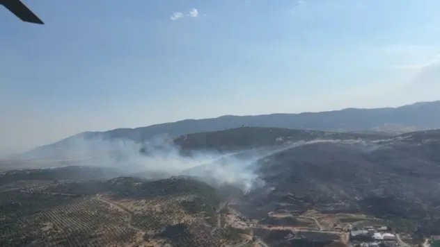 Gölmarmara'da makilik alanda yangın